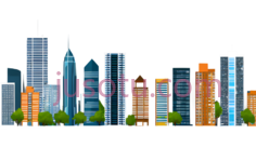 摩天大楼,现代,白色PNG