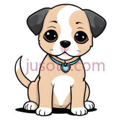 小狗,卡通,棕色,白色,黑色PNG