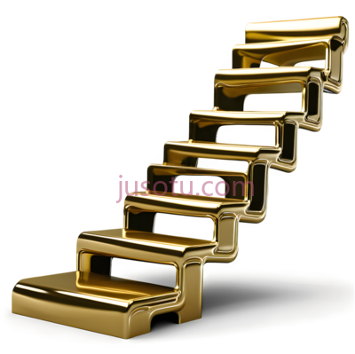 楼梯,现代,金色, PNG
