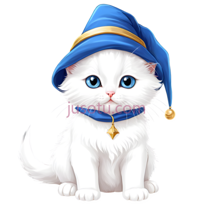 可爱,小猫,帽子, PNG