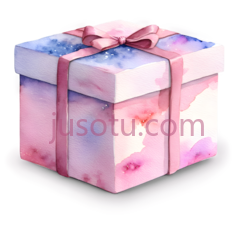 礼物盒,水彩画,粉色PNG