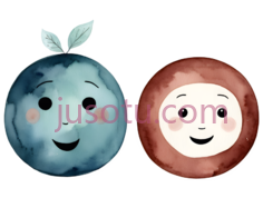 蓝莓,卡通,蓝色PNG