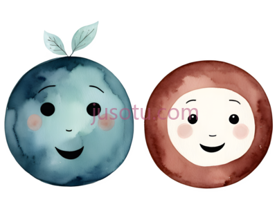 蓝莓,卡通,蓝色, PNG