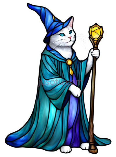 猫,魔法师,蓝色, PNG
