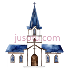 教堂,建筑,白色,蓝色PNG