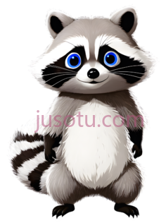 浣熊,卡通,灰色, 白色, 黑色PNG