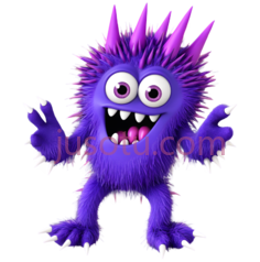 怪兽,卡通,紫色PNG
