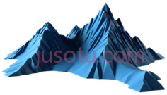 山峰,3D渲染,蓝色PNG
