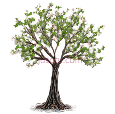 树,插画,绿色,白色,棕色, PNG