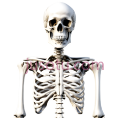 骨架,3D,白色PNG
