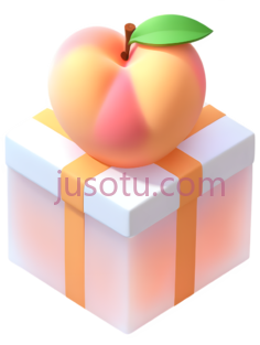 桃子,卡通,橙色PNG