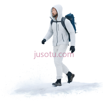 男人,冬季服装,白色, PNG