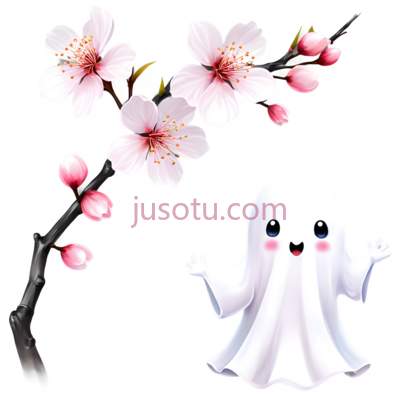 卡通幽灵,可爱,白色, PNG