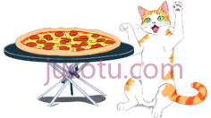 猫,披萨PNG