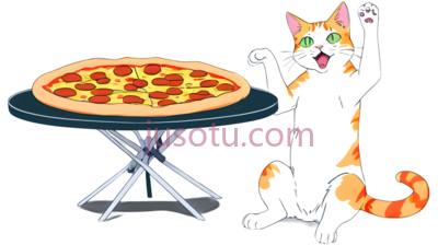 猫,披萨, PNG