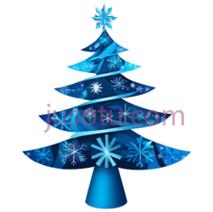 圣诞树,现代抽象,蓝色PNG