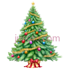 圣诞树,多彩PNG