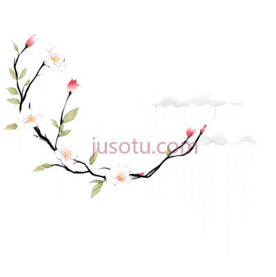 云朵,花朵,插画,白色,粉色, PNG