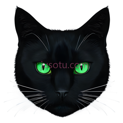 黑猫,插画,黑色, PNG