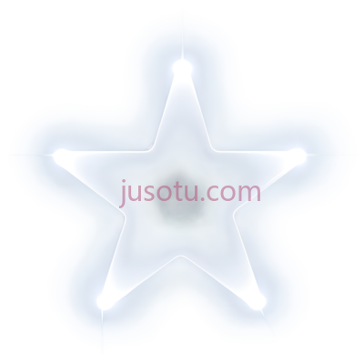 五角星,发光,白色, PNG