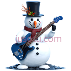 雪人,吉他, PNG