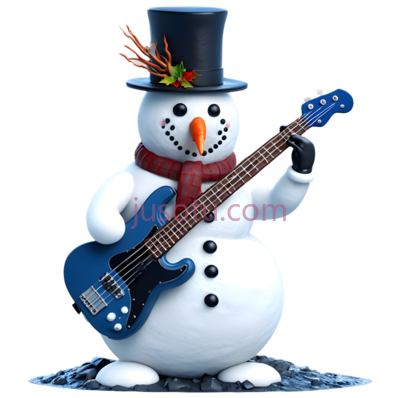 雪人,吉他, PNG