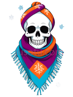 骷髅,卡通,白色, 紫色, 蓝色, 橙色PNG