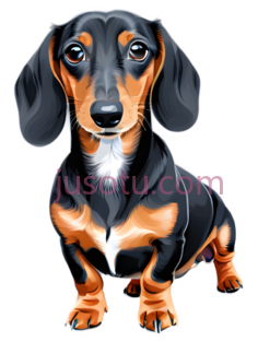 腊肠犬,卡通,黑色,棕色PNG