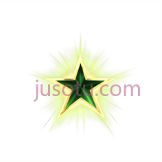 星星,发光,绿色, PNG