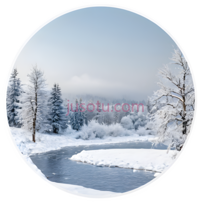 雪景,自然风光,白色,蓝色, PNG