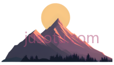 山,插画,紫色,黄色PNG