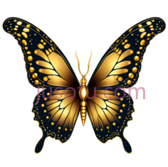 蝴蝶,卡通,黄色,黑色PNG