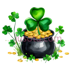 四叶草,卡通,绿色PNG