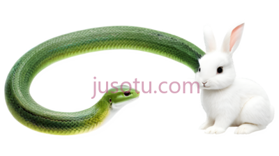 小蛇,绿色,兔子, PNG