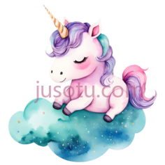 独角兽,卡通,粉色,紫色PNG