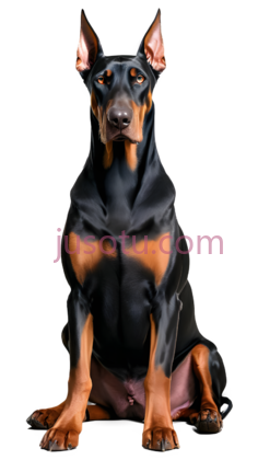 杜宾犬,站立,黑色,棕色, PNG