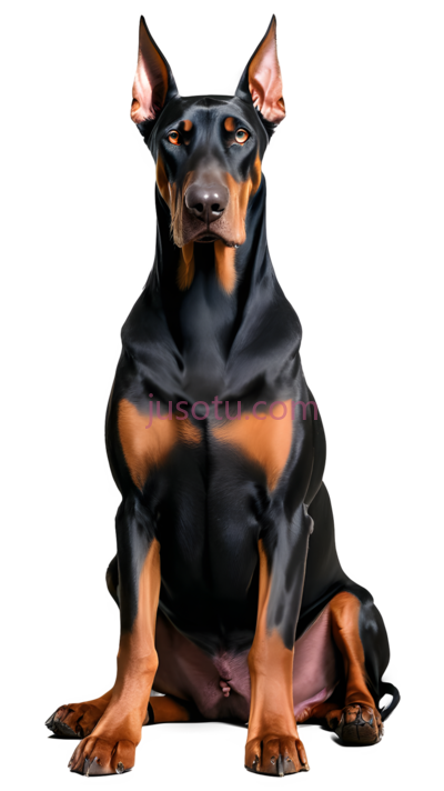 杜宾犬,站立,黑色,棕色, PNG
