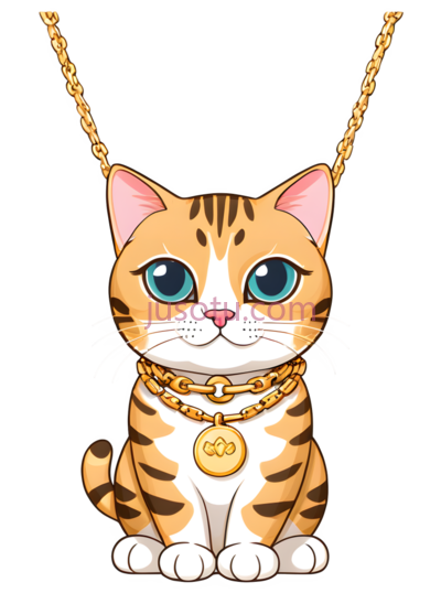 猫,卡通,橙色,黑色,白色, PNG