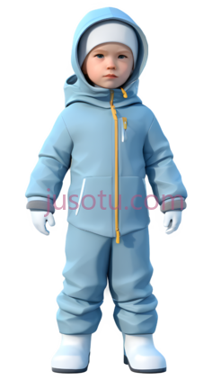 卡通人物,3D,蓝色PNG