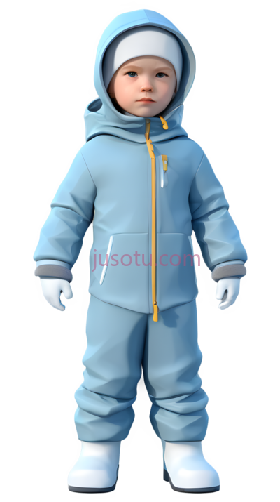 卡通人物,3D,蓝色, PNG