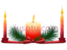蜡烛,节日装饰,红色,黄色PNG