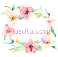 花环,水彩画,粉色,白色,黄色PNG