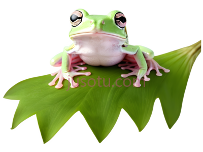 树蛙,卡通,绿色, PNG