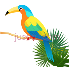 鹦鹉,卡通,蓝色, 黄色, 绿色PNG