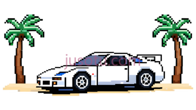 赛车,海滩,棕榈树, PNG