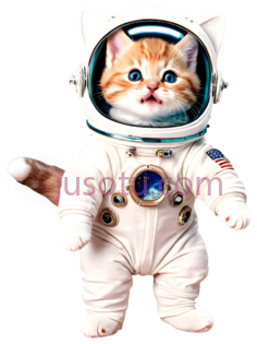 猫,宇航服,白色PNG