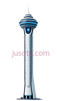 塔,现代,白色,蓝色PNG