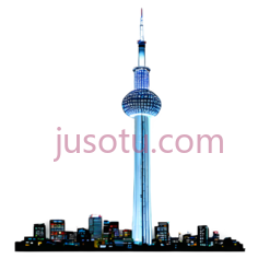 东方明珠,现代建筑,蓝色PNG