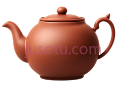 茶壶,中式陶瓷,棕色PNG