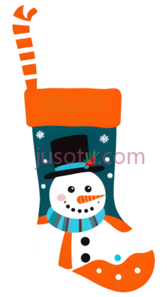 雪人,卡通,白色,橙色,蓝色PNG